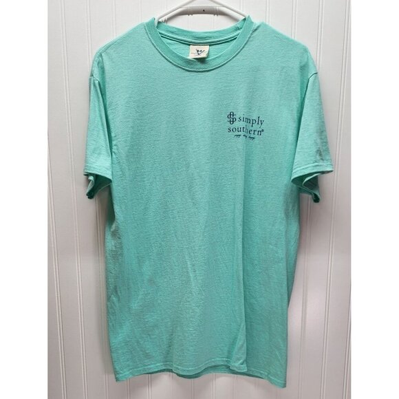 Life Is Sweet Simply Southern Ice Cream Graphic T-Shirt Mint Green Medium 100% C - Picture 4 of 8